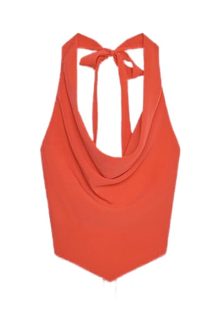 Top drapeado - Laranja