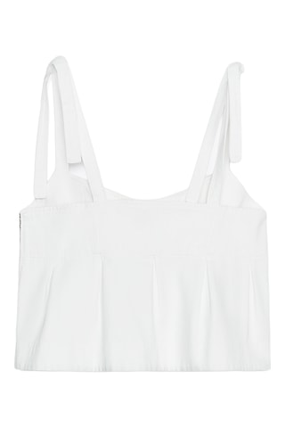 Top em calças de ganga - Branco