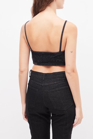 Crop top de ganga Preto