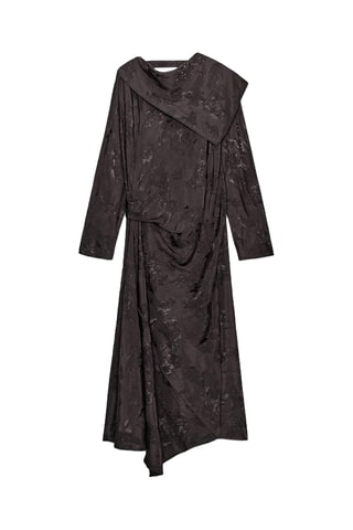 Vestido direito - Castanho-escuro