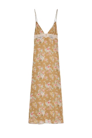 Vestido médio - Caqui