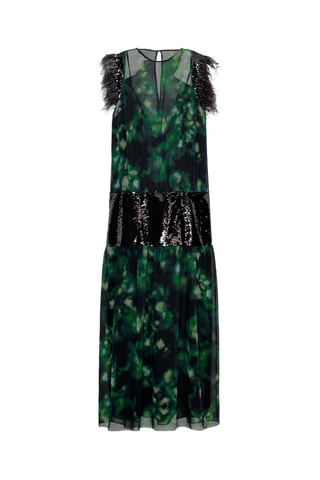 Vestido direito - Verde-esmeralda
