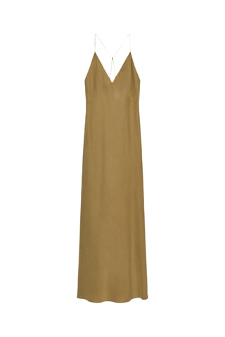 Vestido comprido - Verde-azeitona