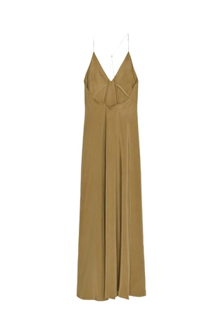 Vestido comprido - Verde-azeitona