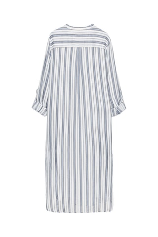 Vestido-camisa em rami - Branco