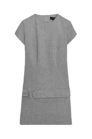 Vestido direito - Cinzento mesclado