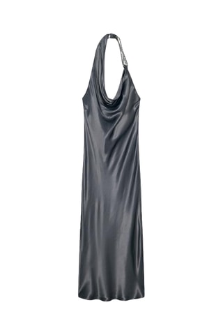 Vestido comprido - Cinzento-escuro