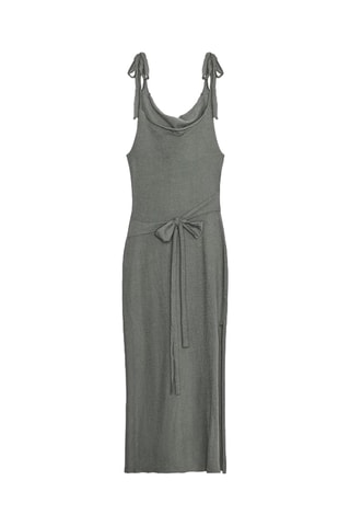 Vestido comprido - Cinzento-escuro