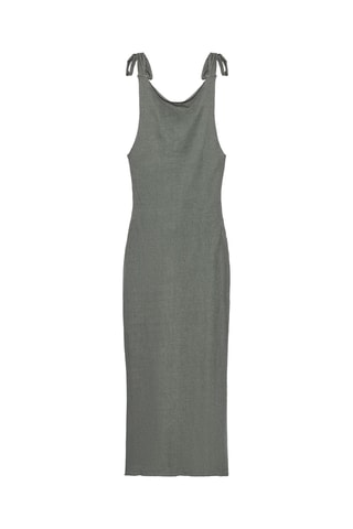 Vestido comprido - Cinzento-escuro