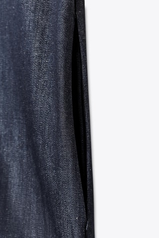Vestido direito de ganga - Azul-escuro