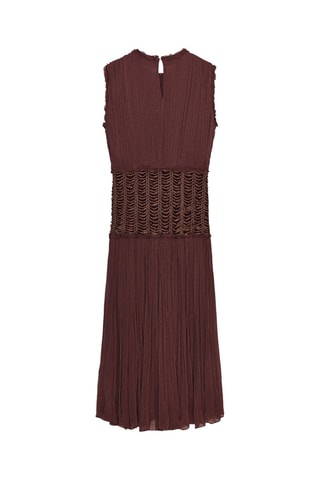 Vestido midi - Bordô