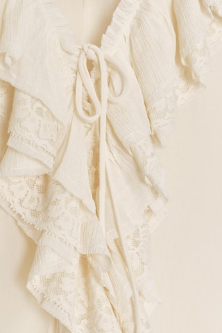 Vestido de cintura descida - Cru