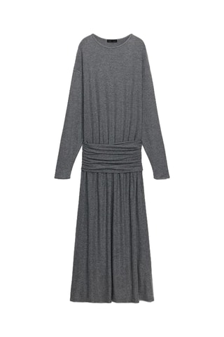 Vestido midi - Cinzento-escuro-mesclado