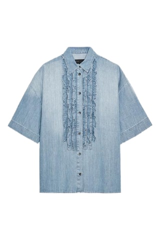 Camisa de ganga - Azul-claro