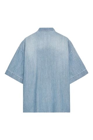 Camisa de ganga - Azul-claro