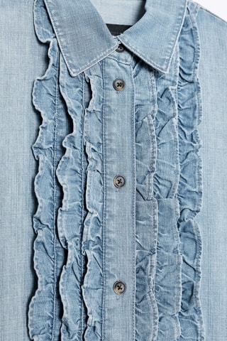Camisa de ganga - Azul-claro
