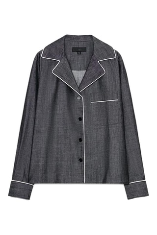 Camisa de ganga - Cinzento-escuro