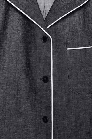 Camisa de ganga - Cinzento-escuro