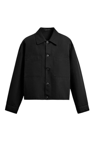 Sobrecamisa em linho - Preto