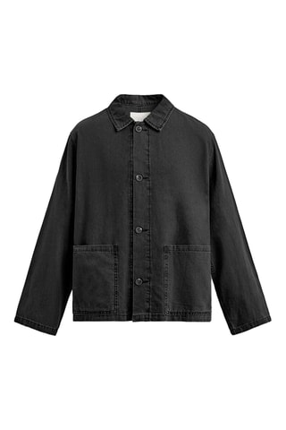 Sobrecamisa de ganga - Preto