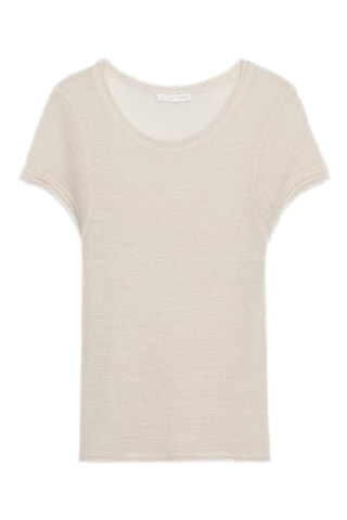 T-shirt em lã - Cru