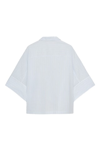 Blusa - Azul-claro e branco