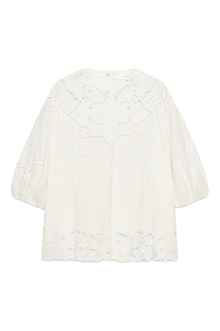 Blusa em bordado inglês - Branco