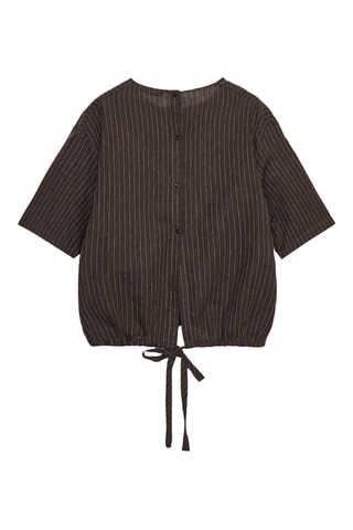 Blusa em linho - Castanho