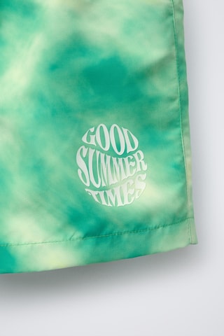 Calções de banho tie and dye - Verde