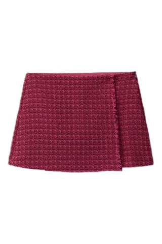 Saia em tweed - Vermelho