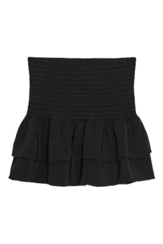Saia com folhos - Preto