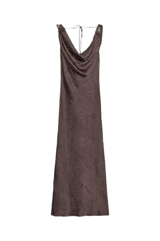 Vestido médio - Castanho-escuro