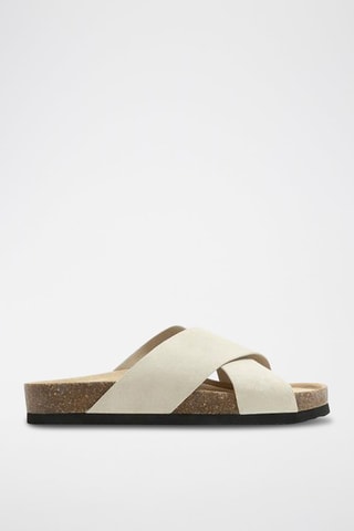 Mules em couro - Cru