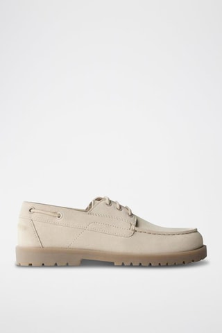 Sapatos de vela em nobuck - Cru