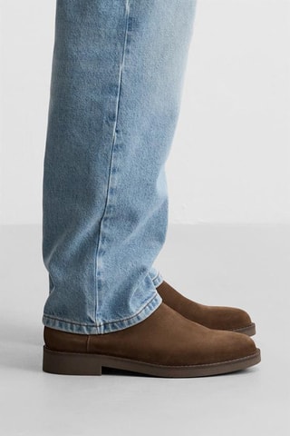 Botins Chelsea em nobuck - Camel