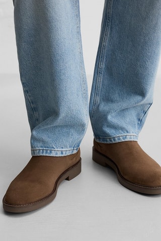 Botins Chelsea em nobuck - Camel