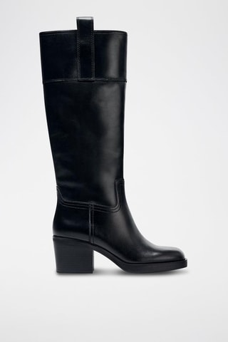 Botas em couro - Preto