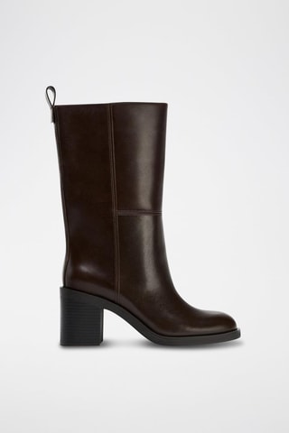 Botas em couro - Castanho-escuro