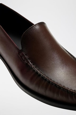 Mocassins em couro - Bordô