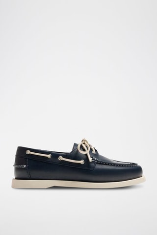 Sapatos de vela em couro - Azul-marinho