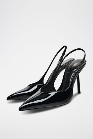 Sapatos de salto envernizados - Preto