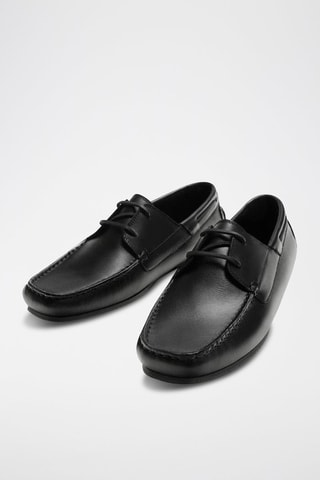 Derbies em couro - Preto