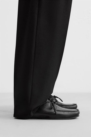 Derbies em couro - Preto
