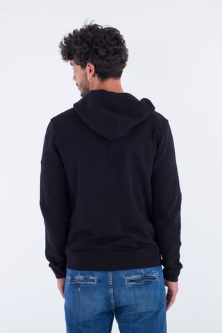 Fleece Sweater met Capuchon - Zwart