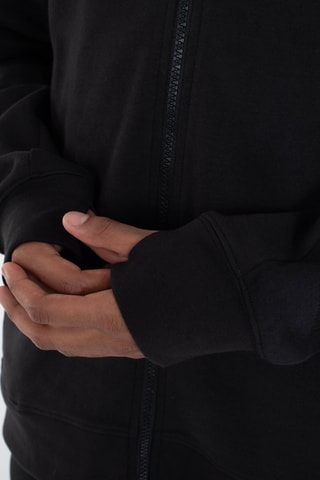 Fleece Sweater met Capuchon - Zwart