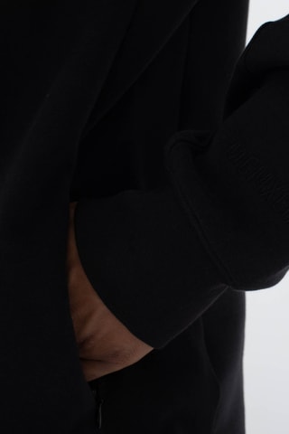 Fleece Sweater met Capuchon - Zwart
