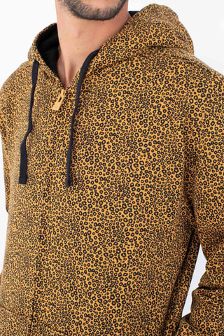 Fleece Sweater met Capuchon - Oranje