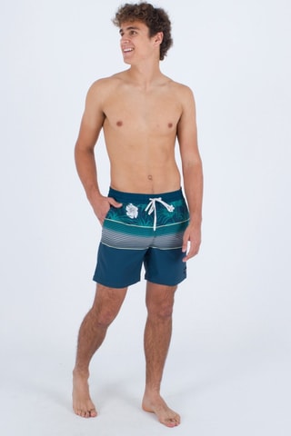 Short - Blauw - Wit, blauw en groen