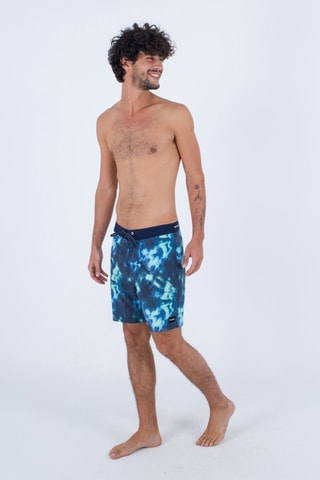 Zwemshort Tie and Dye - Marineblauw - Blauw