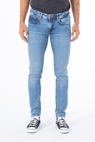 Jeans Slim Fit - Blauw - Wit en blauw